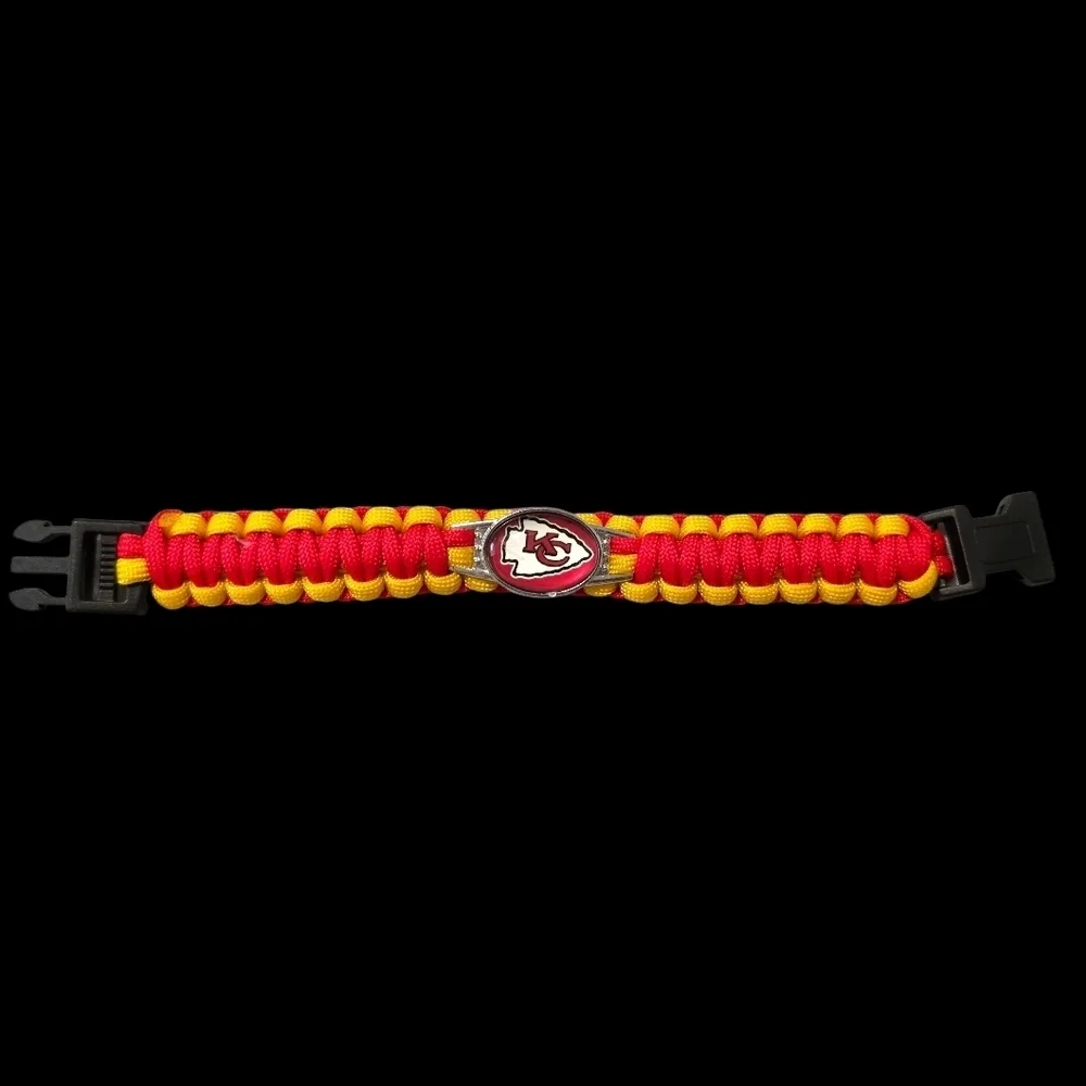 Kansas City Chiefs Red and Yellow Paracord Bracelet